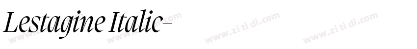 Lestagine Italic字体转换